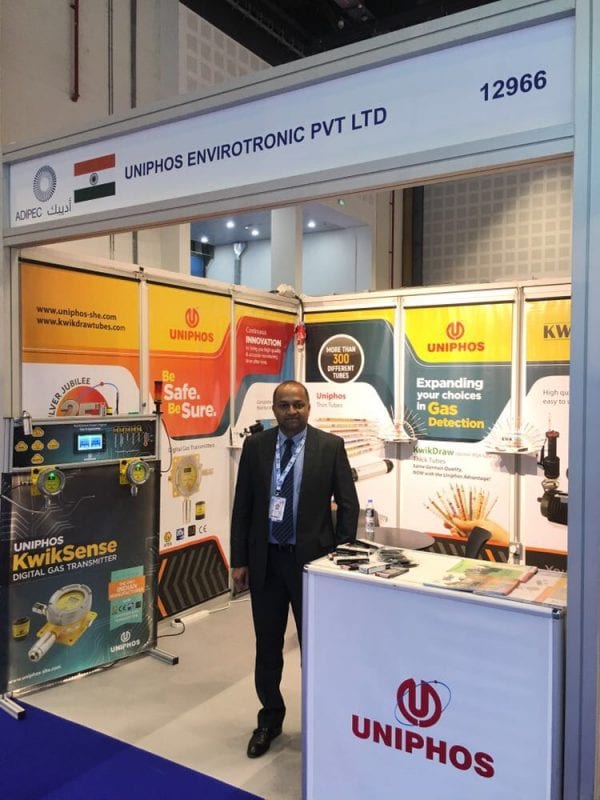 Uniphos Envirotronic Inc exhibit at ADIPEC